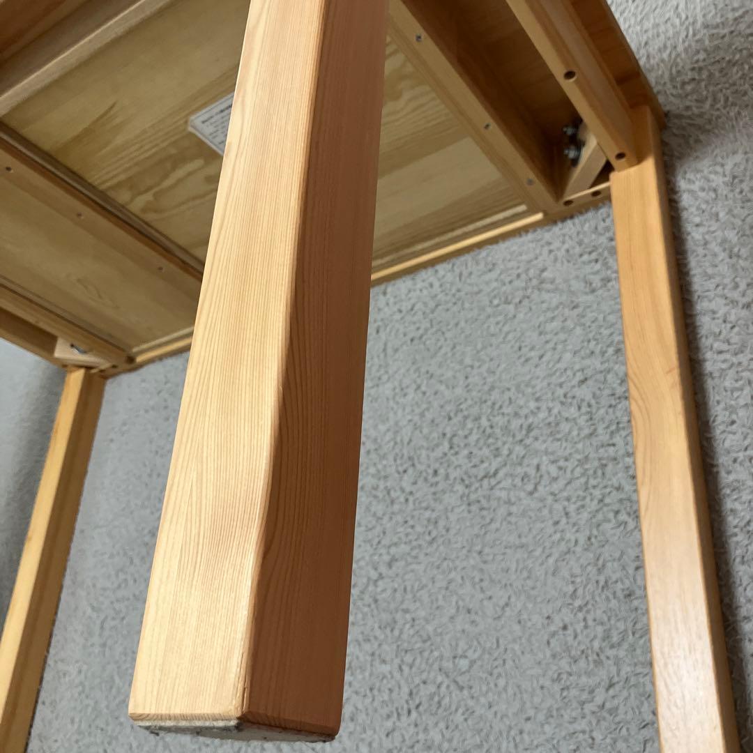 無印良品　学習机　パイン材　パソコンディスク