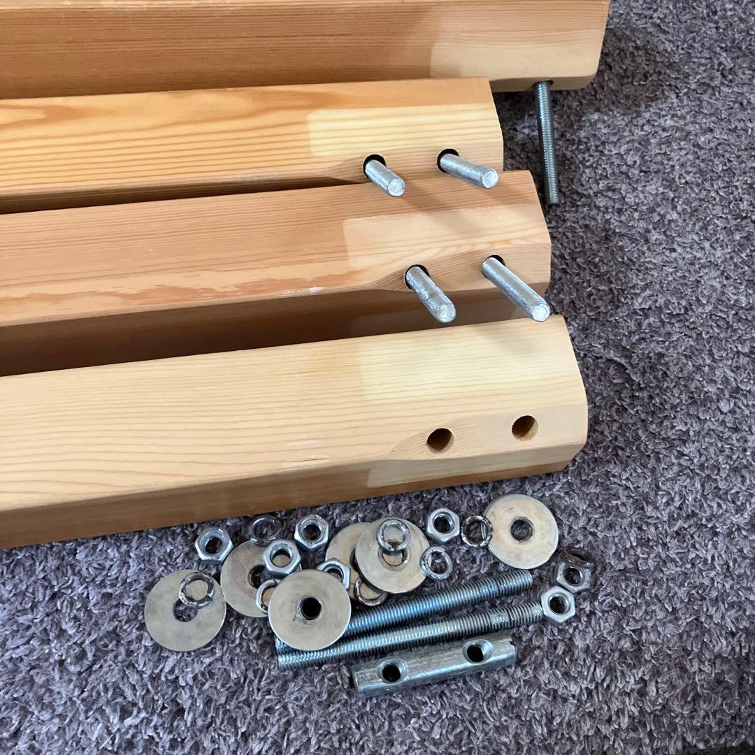 無印良品　学習机　パイン材　パソコンディスク