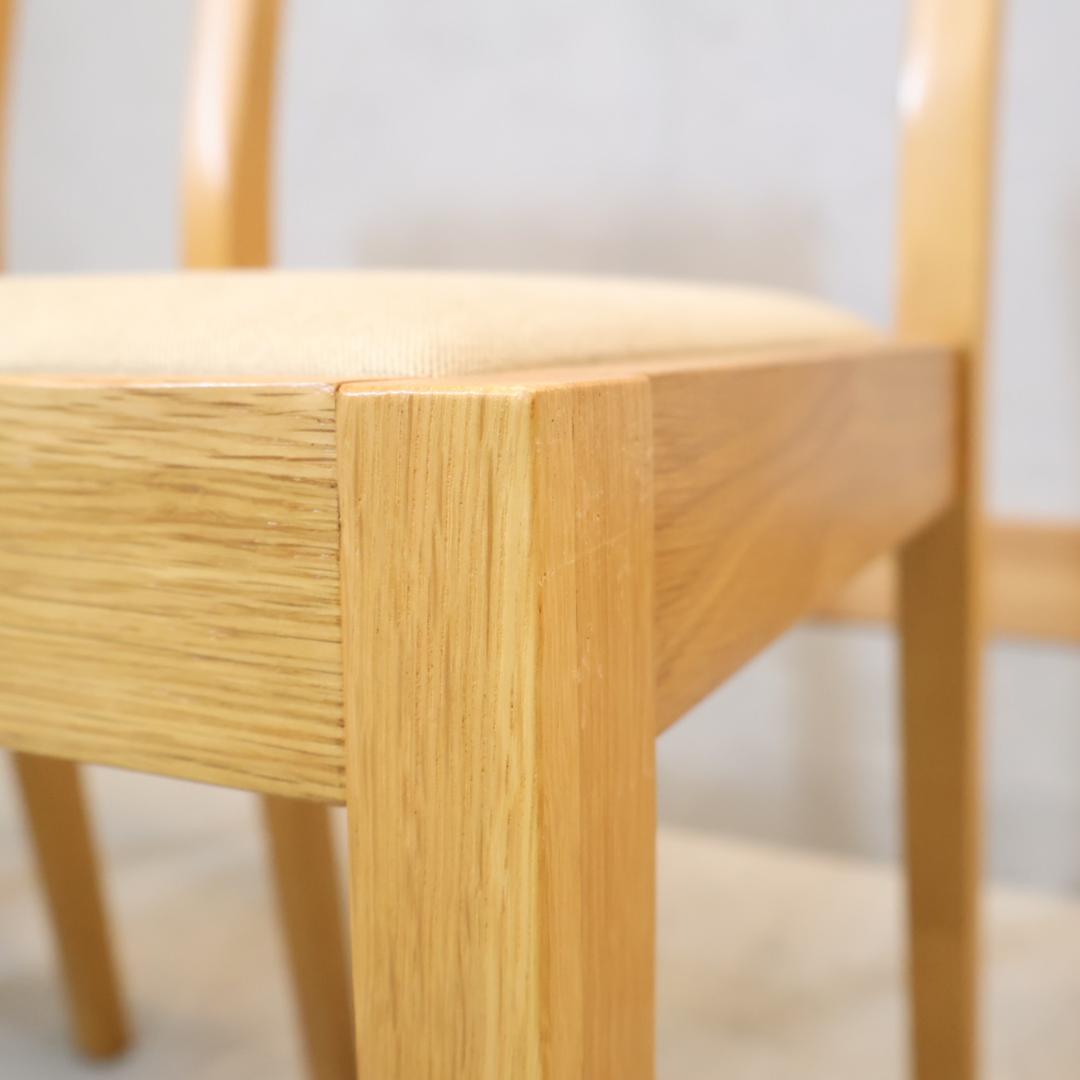 無印良品 MUJI オーク無垢材 ダイニングチェア 2脚セット 北欧スタイル