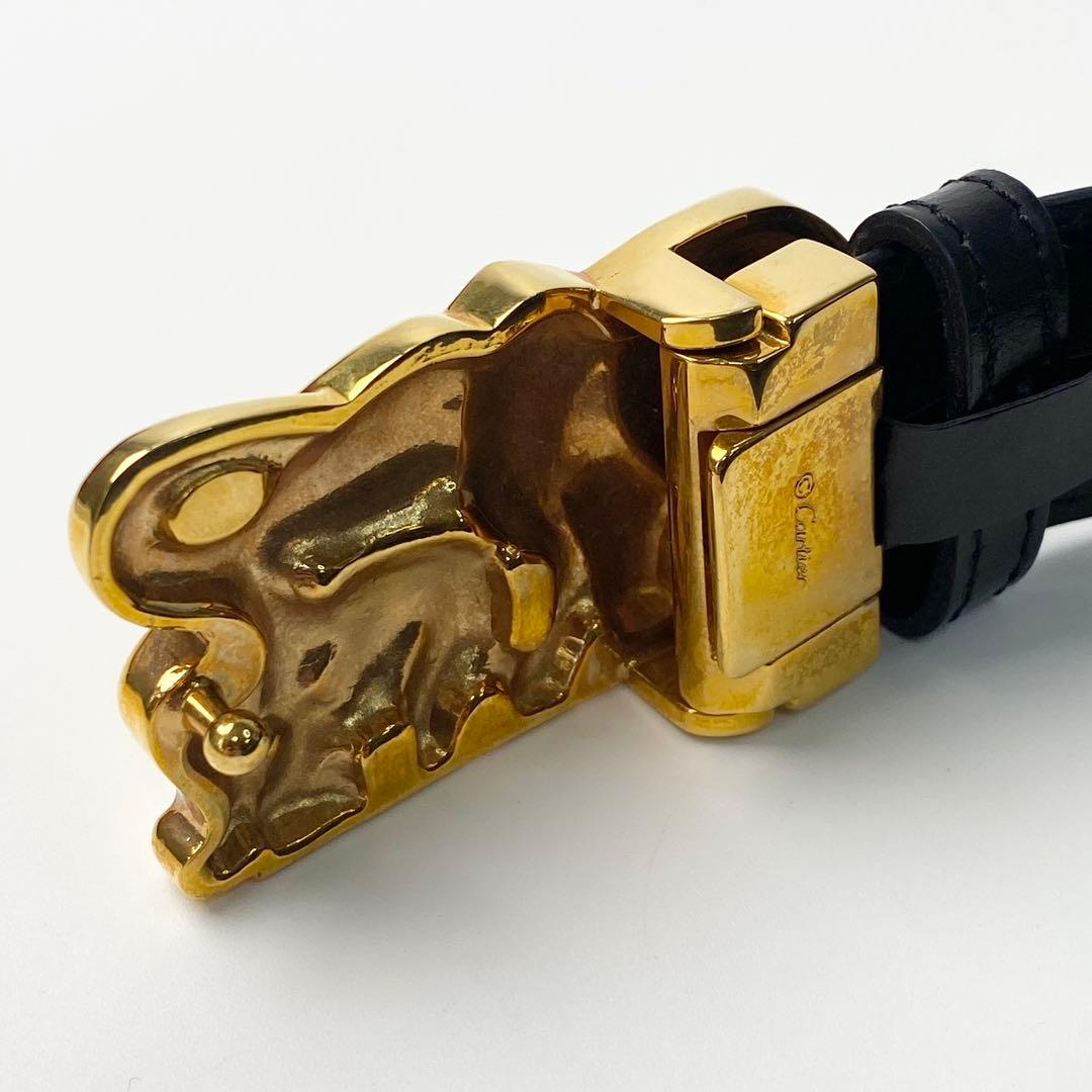 [入手困難] カルティエ Cartier ベルト エレファント 象 ゴールド.