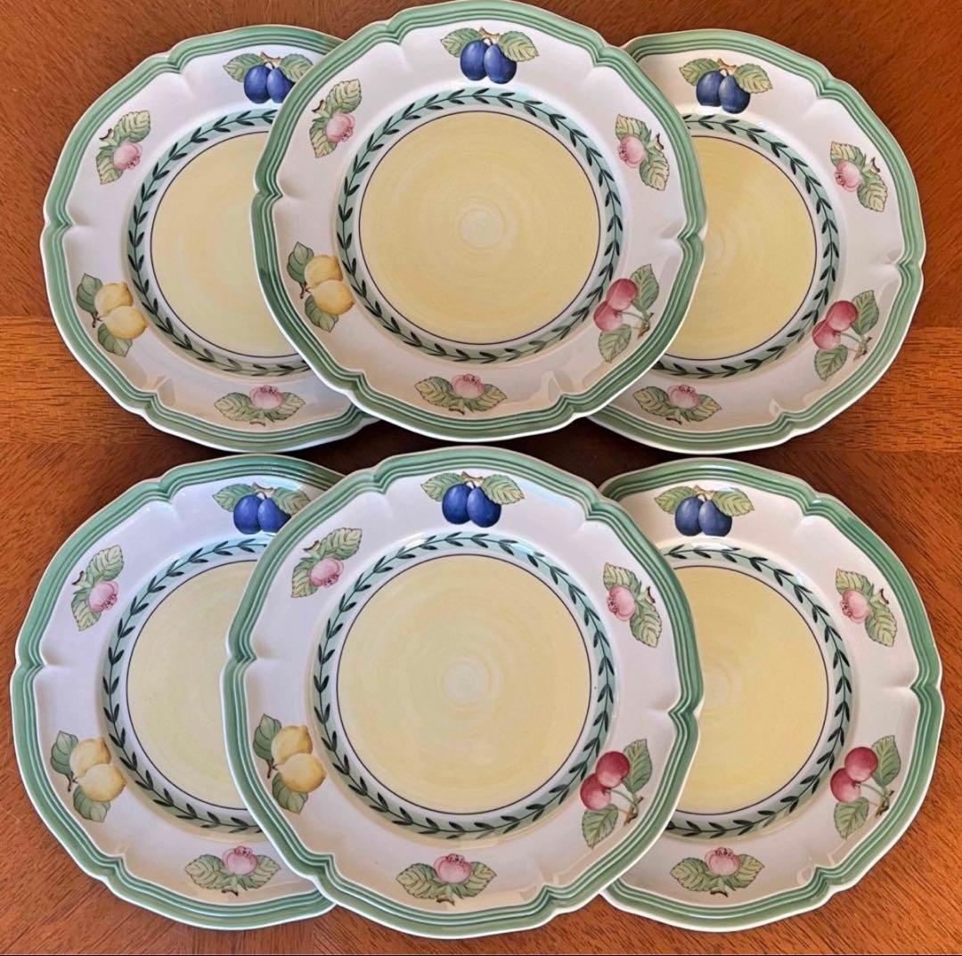 【美品】ビレロイ＆ボッホ★フレンチカントリー★ケーキ皿　6枚