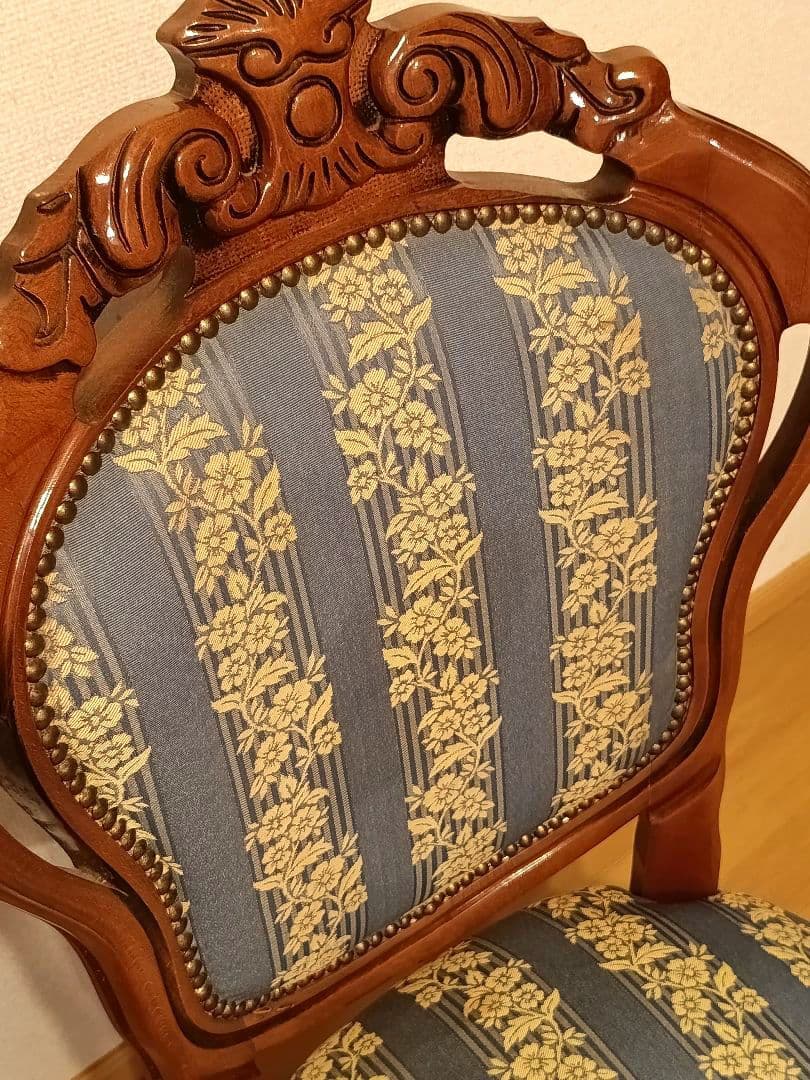 イタリア高級アンティーク調家具 ダイニングチェア リビングチェア 猫脚 B