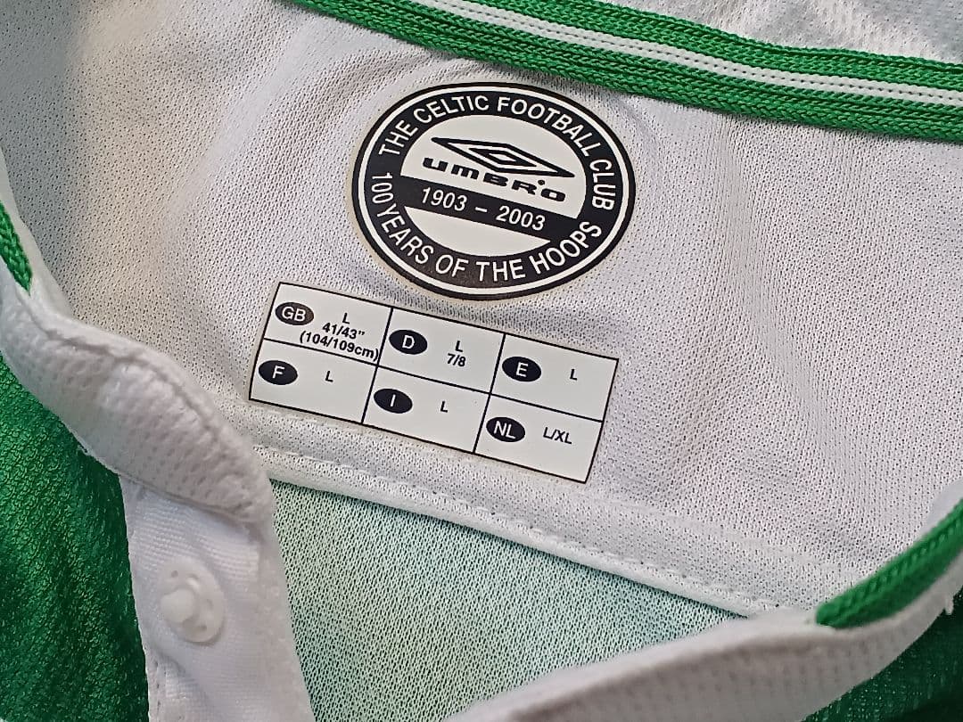 Umbro セルティック ユニフォーム 2003-04 Lサイズ 未使用