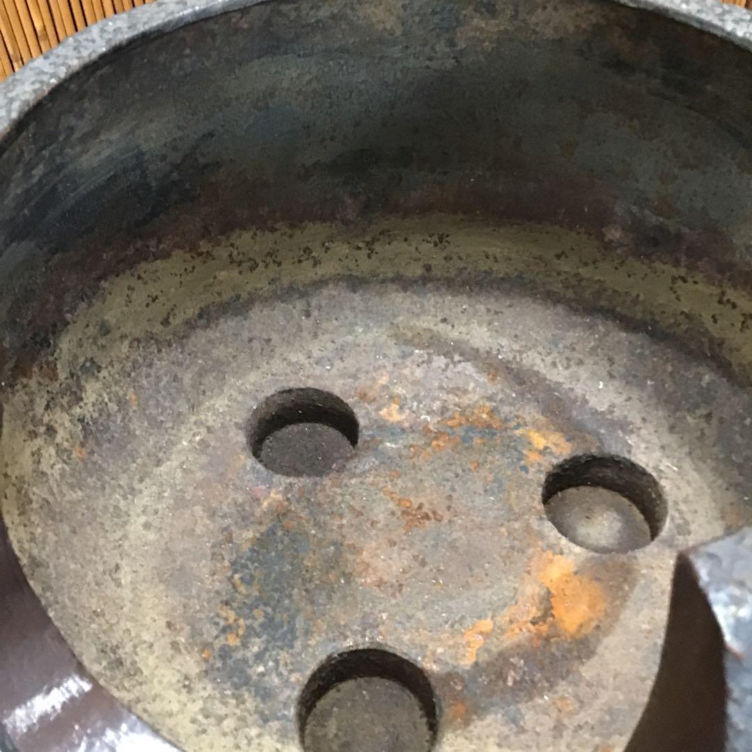 茶道具　炉➕釜➕釜リング➕灰 IT236KM