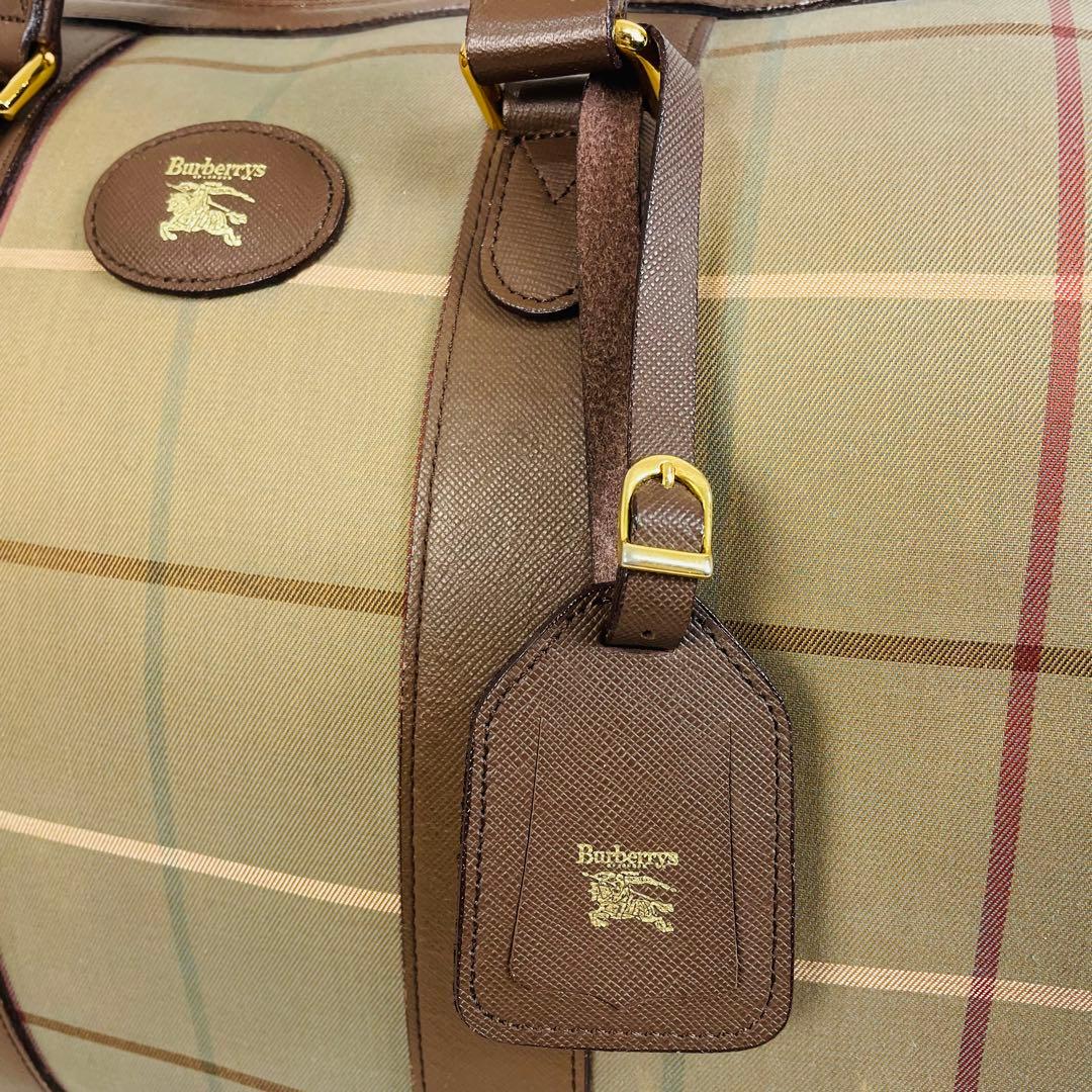 Burberrys バーバリー ボストンバッグ チェックビンテージ 南京鍵付き