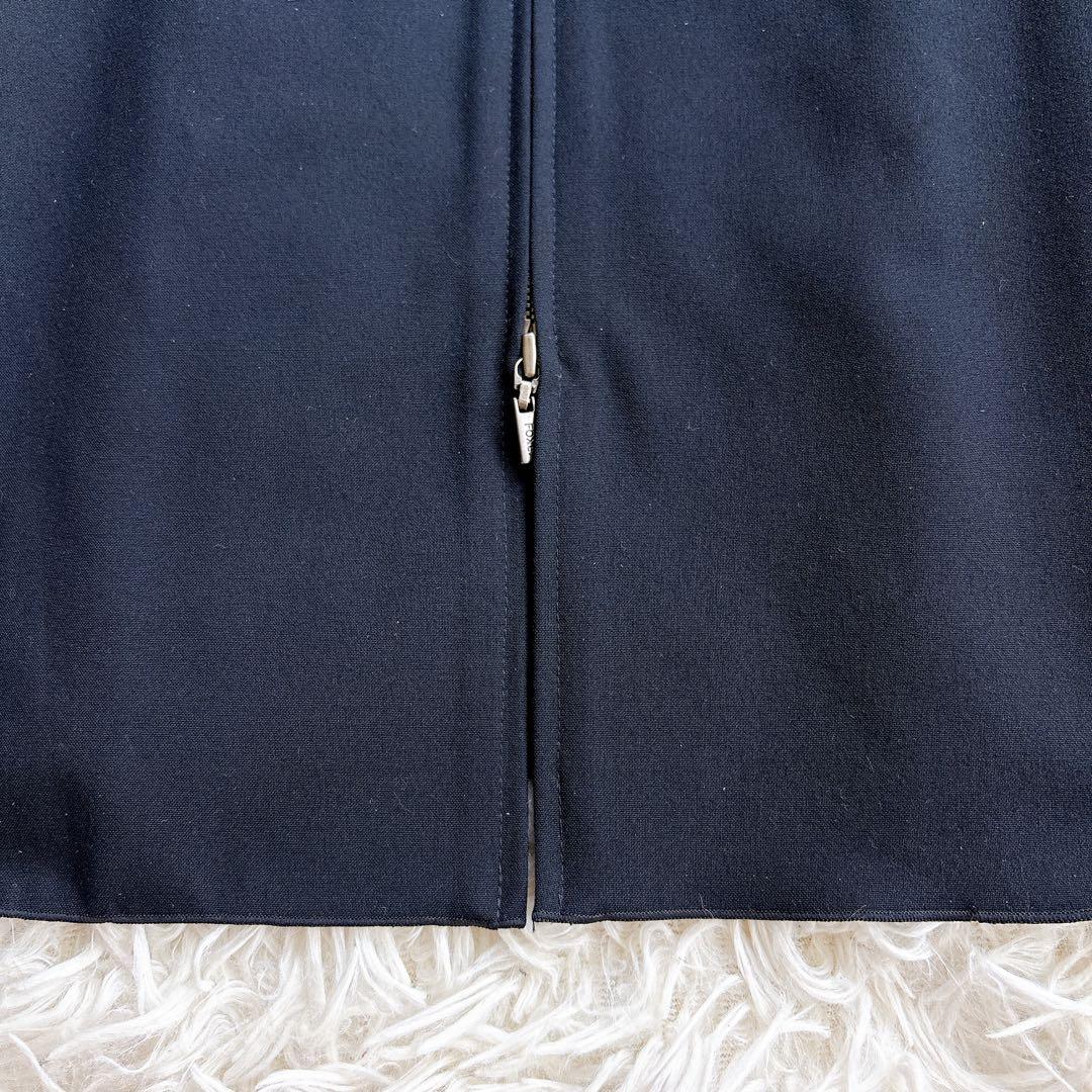 美品✨ フォクシーニューヨーク 付け襟 パフスリーブ ワンピース 濃紺 38