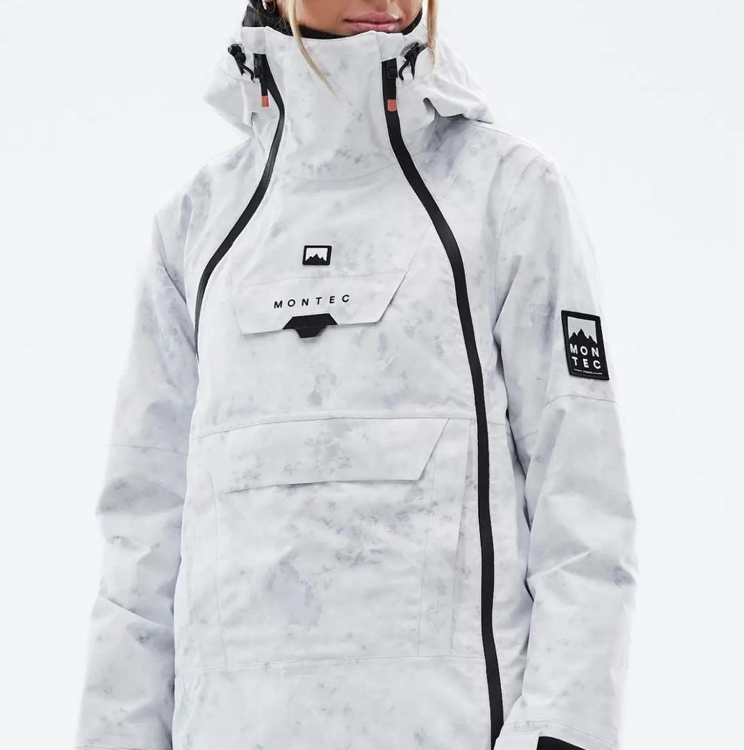 Montec ホワイト スキーウェアジャケット　レディースXS SMサイズ向き