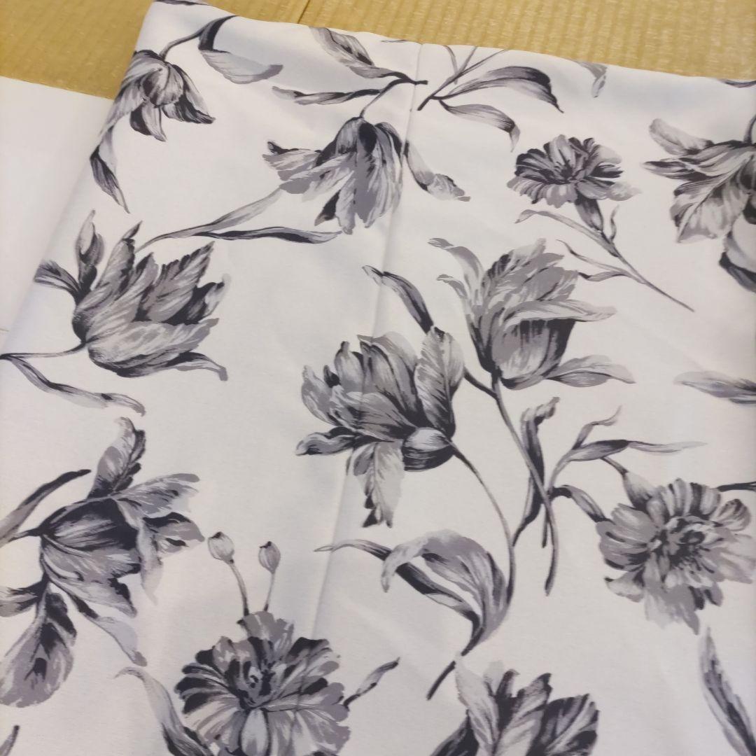 【美品】フランフランリリア グレー ドレープカーテン 片開き レースカーテン付き