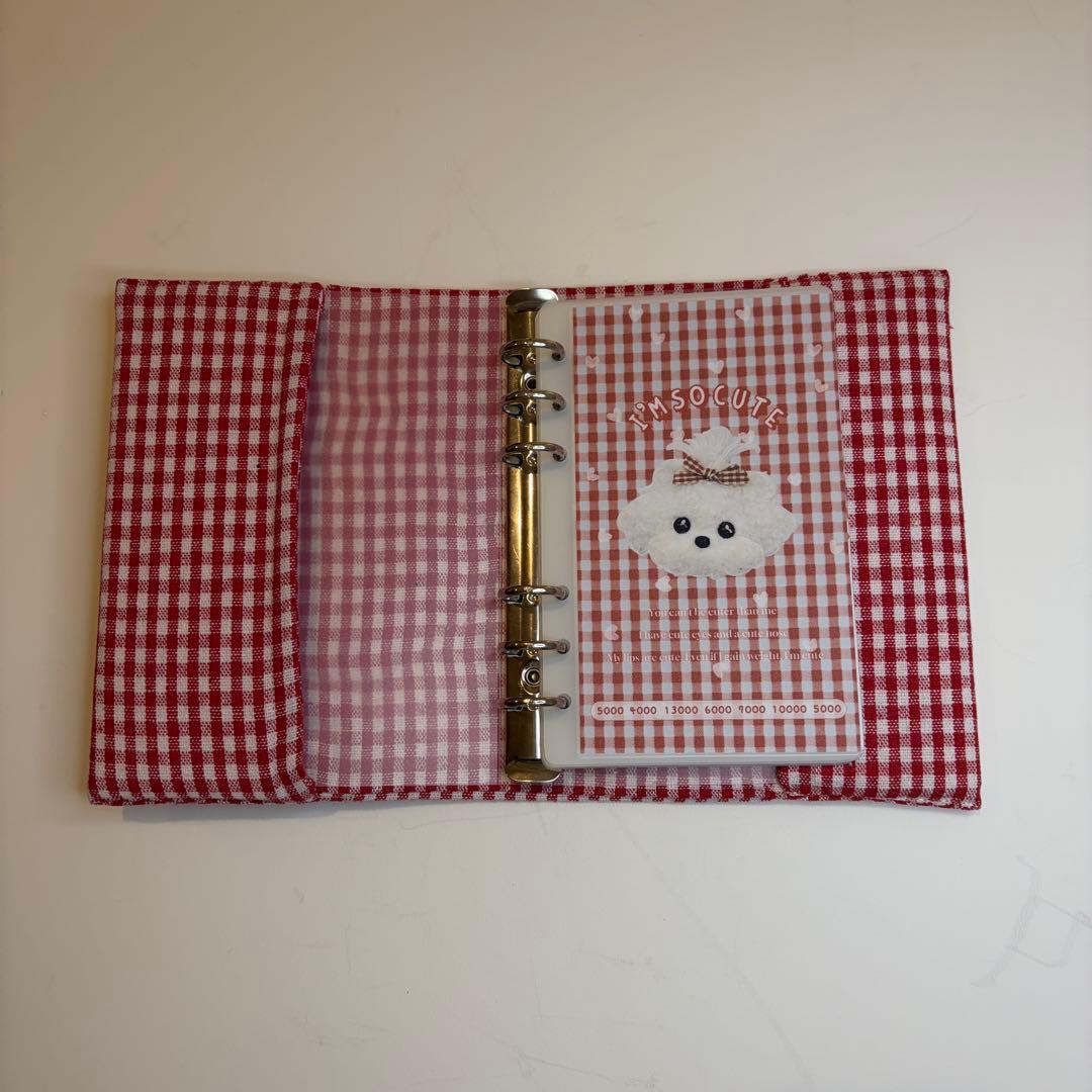 【ラスト1点】ふわふわわんちゃん　バインダーカバー　リフィルセット　A6 韓国