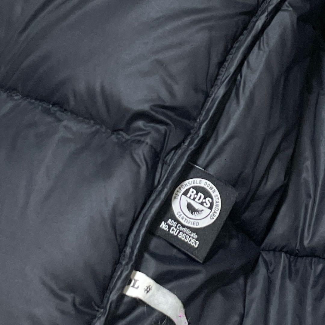 美品 ノースフェイス フード付きダウンジャケット ブラック L