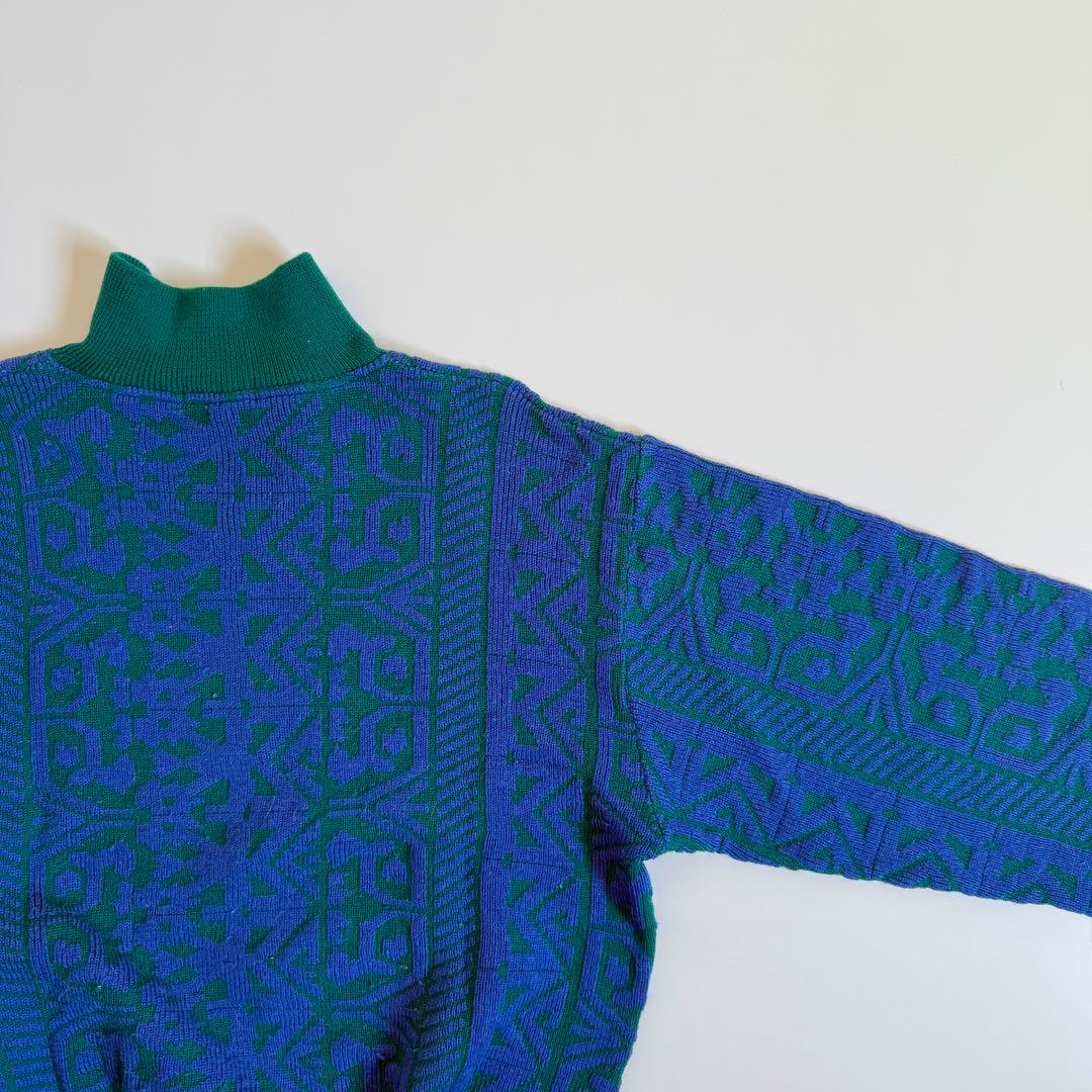 【YVES SAINT LAURENT】1990s Half Jip Knit
