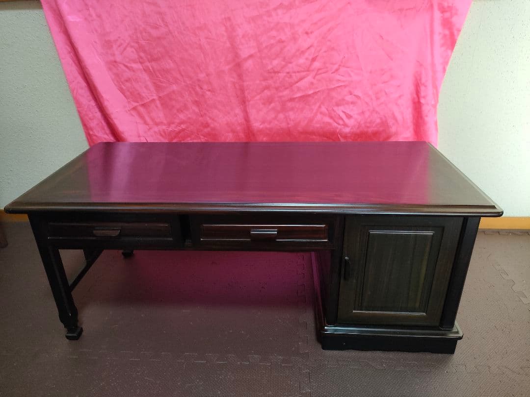 最高峰　紫檀　木製文机 ダークブラウン アンティーク