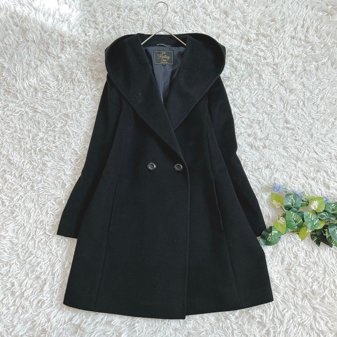 レアサイズ⁂美品⁂23区⁂フーデットコート　ロロピアーナ　大きいサイズ　5L 黒