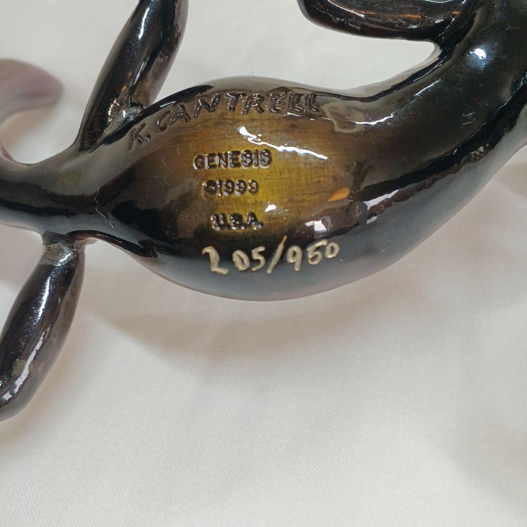 ヤモリ　トカゲ　K. Cantrell作Gecko 　置物　限定作品　合金メタル