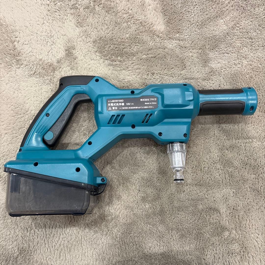マキタ 充電式洗浄機　MHW180D 18Vバッテリ、ペットボトルアダプタ付