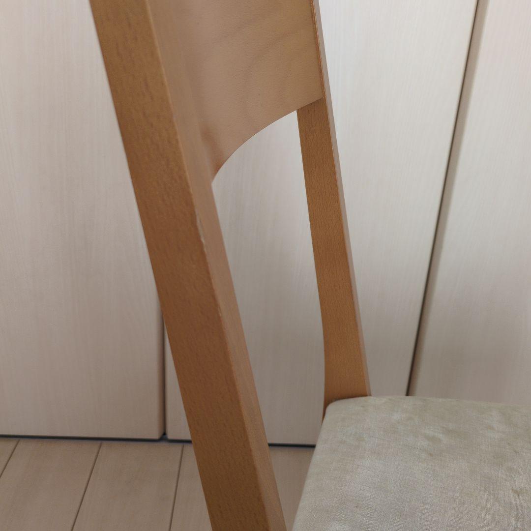 【アクタス】ダイニングチェア 2脚セットデンマークビーチ材シートクッション有り