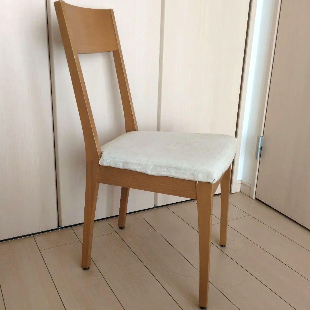 【アクタス】ダイニングチェア 2脚セットデンマークビーチ材シートクッション有り