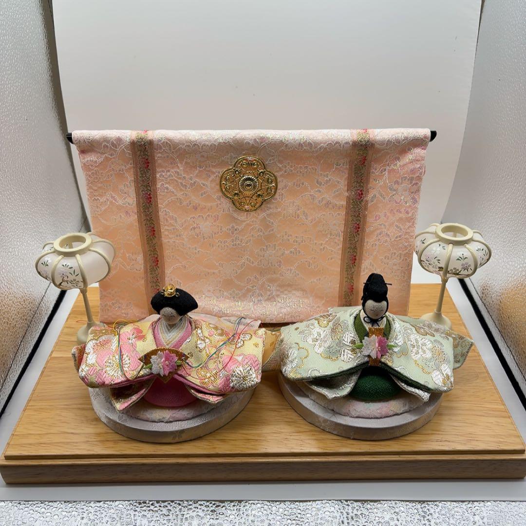 【極美品】2回のみ使用 リュウコドウ 雛人形 きらびな アクリルケース ちりめん