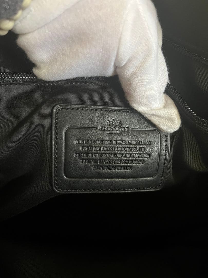 COACH レザービジネスバッグ 黒