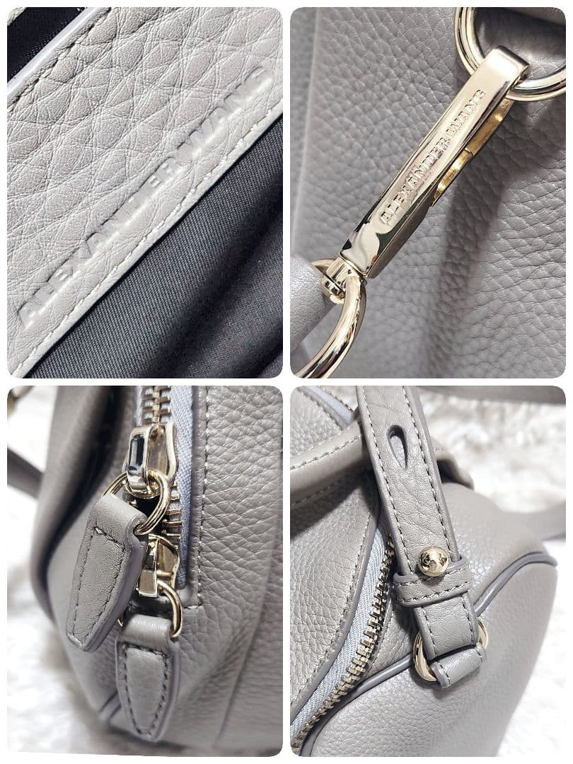 2way シボ革 スタッズ ショルダーバッグ ハンドバッグ アレキサンダーワン