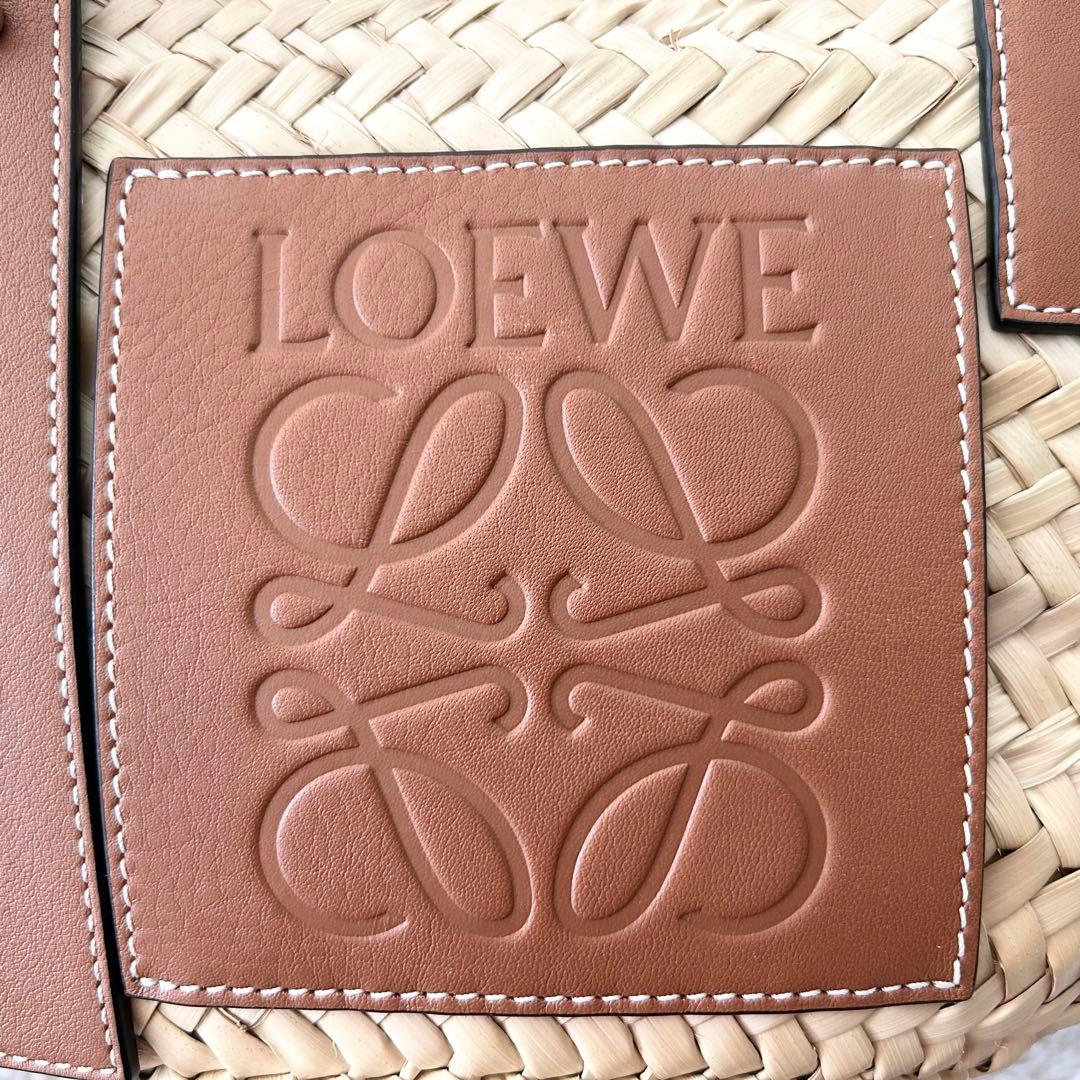 【美品】LOEWE ロエベ　バスケットバッグ　スモール　ナチュラル/タン
