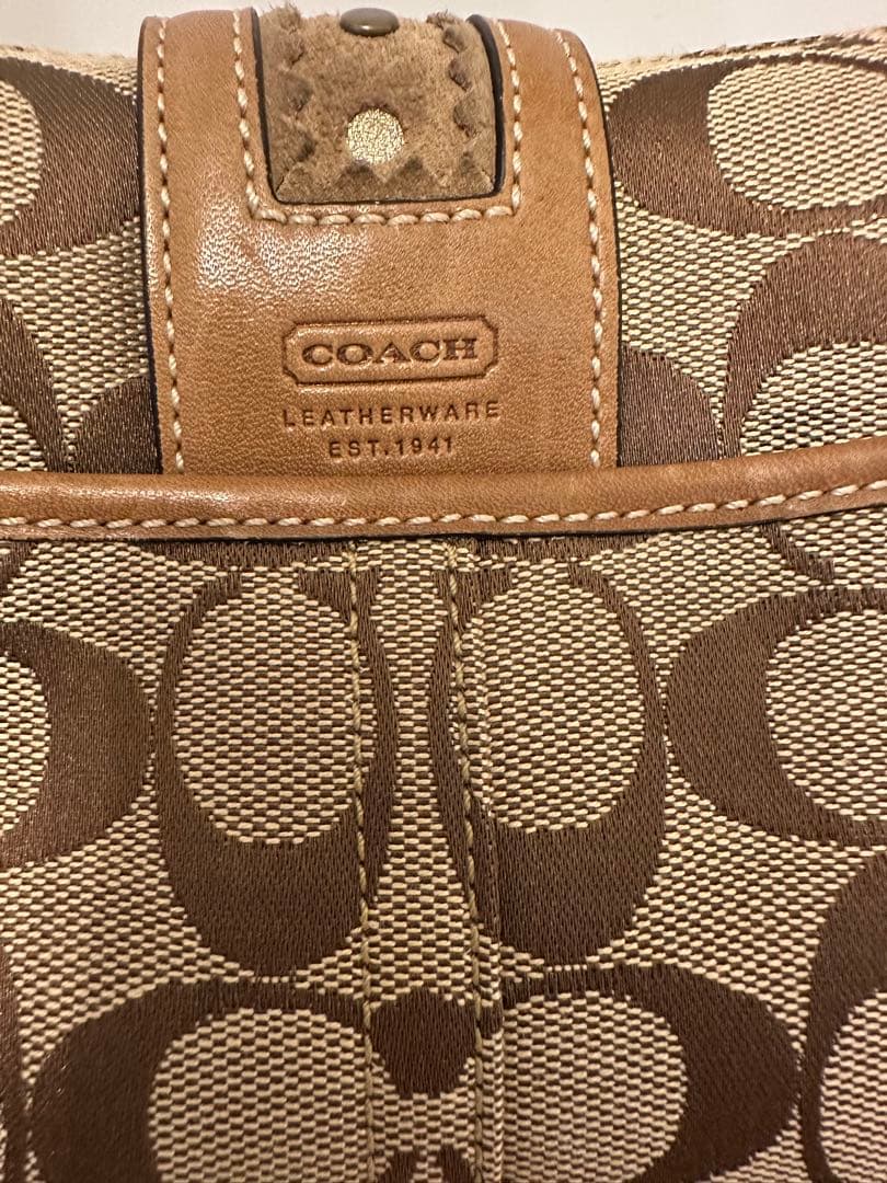 COACHソーホーシグネチャースタッズスエードワンショルダーバッグ ハンドバッグ