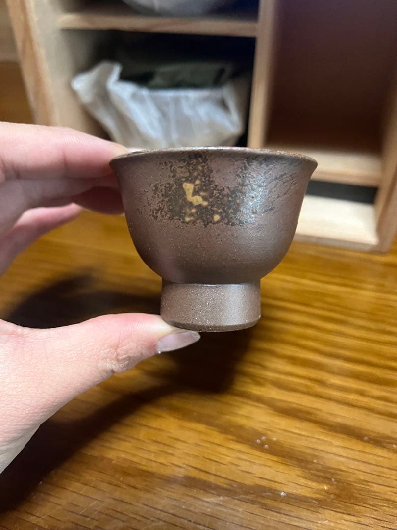 備前焼 木村陶峰 煎茶器 宝瓶 湯冷まし 茶杯セット