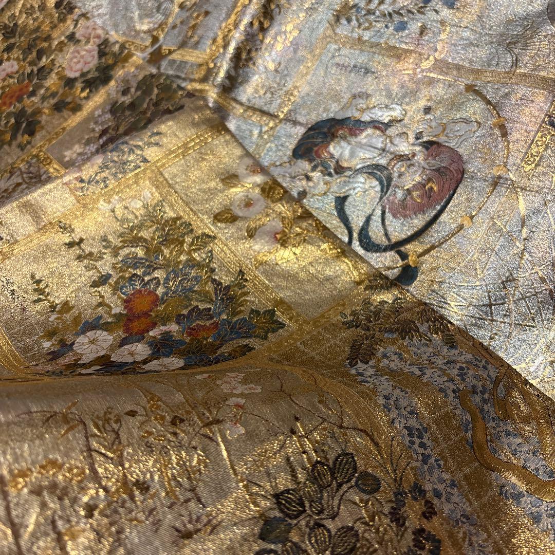 正絹全通袋帯　リバーシブル 重厚感　【琳派大全集】 特に留袖におすすめです。長尺