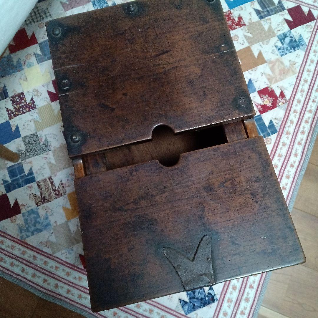 明治期☆銭箱☆無垢の総ケヤキ一枚板