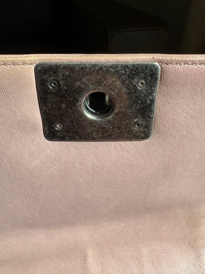 CHANEL ミニボーイ ピンク チェーンショルダー 裸品 使用感あり