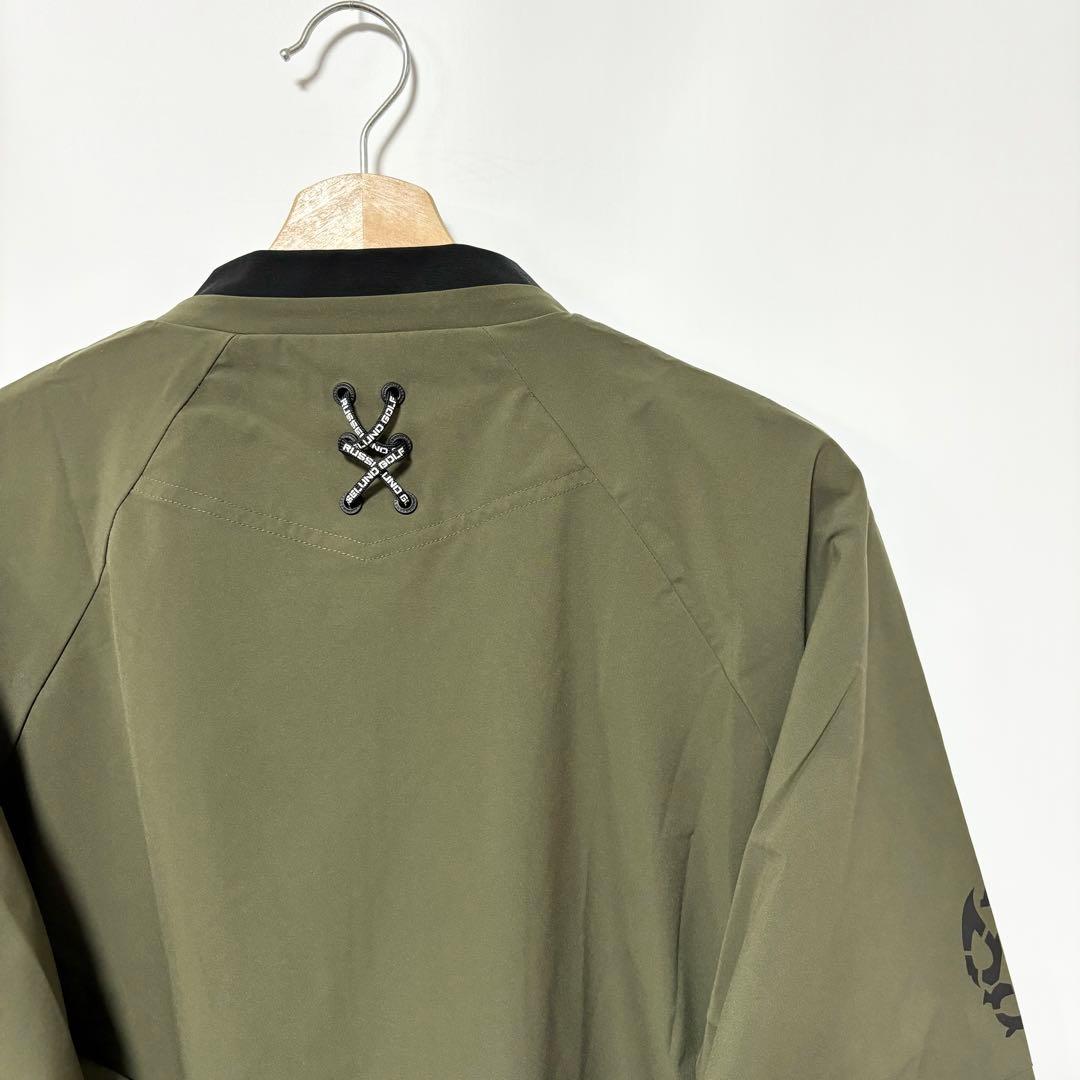 ラッセルノ ゴルフ MA-1 ジップアップ ジャケット サファリ カーキ 2XL