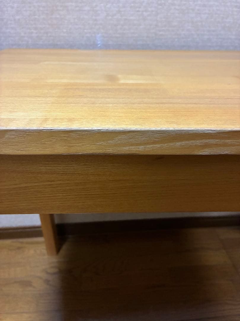 無印良品 タモ材デスク 学習机 木製机 引き出し付 110×55cm