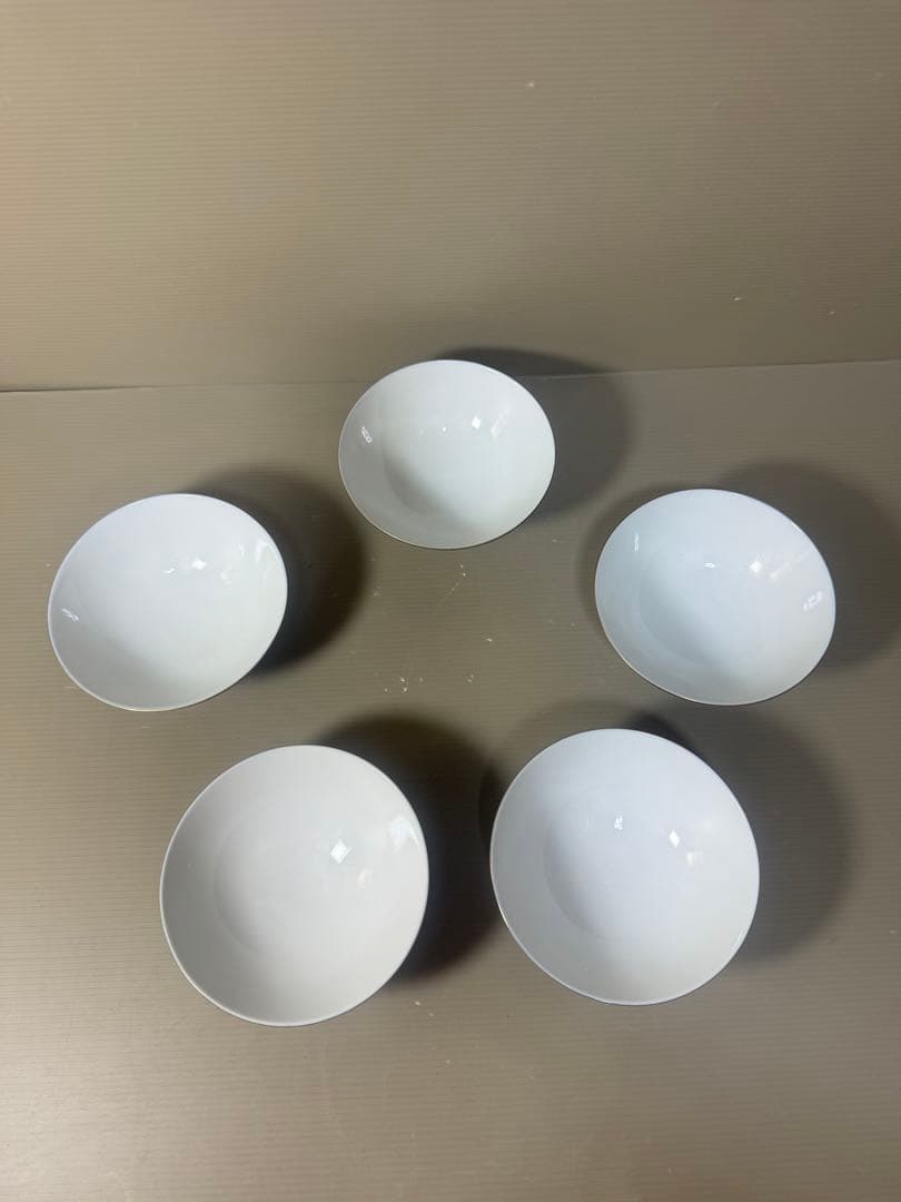 2557 深川製磁　牡丹金ミル　茶碗　5客　金彩　未使用