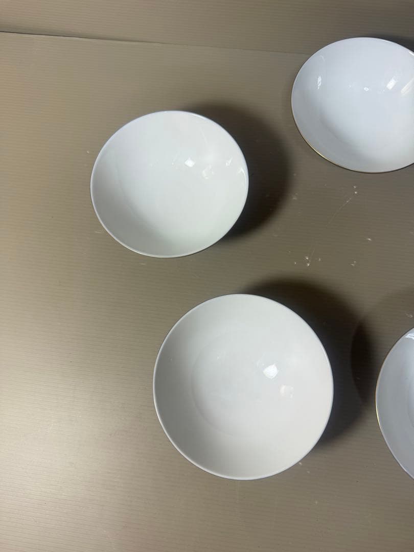 2557 深川製磁　牡丹金ミル　茶碗　5客　金彩　未使用