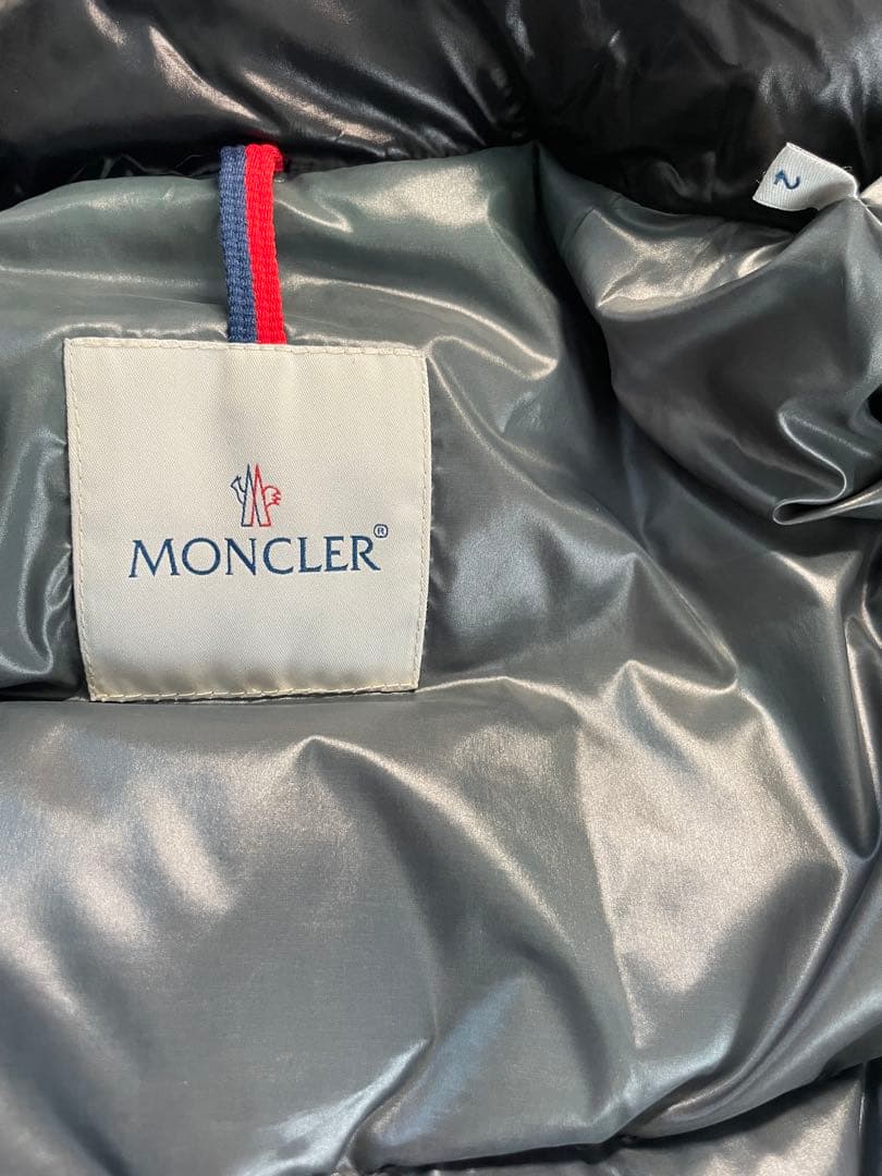 極美品モンクレールMAYAマヤ★サイズ2艶有黒L/モンクレールジャパン製正規品