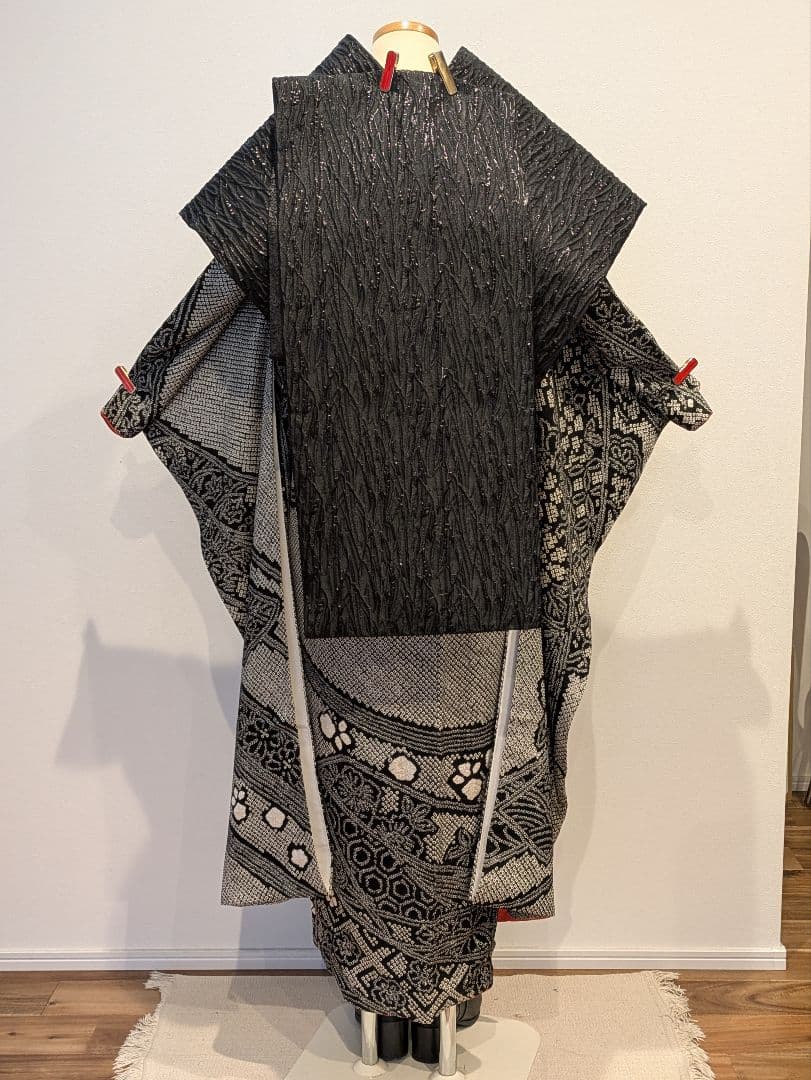 のん様 総絞り 振袖フルセット 身丈162裄67.5 黒 成人式 逸品