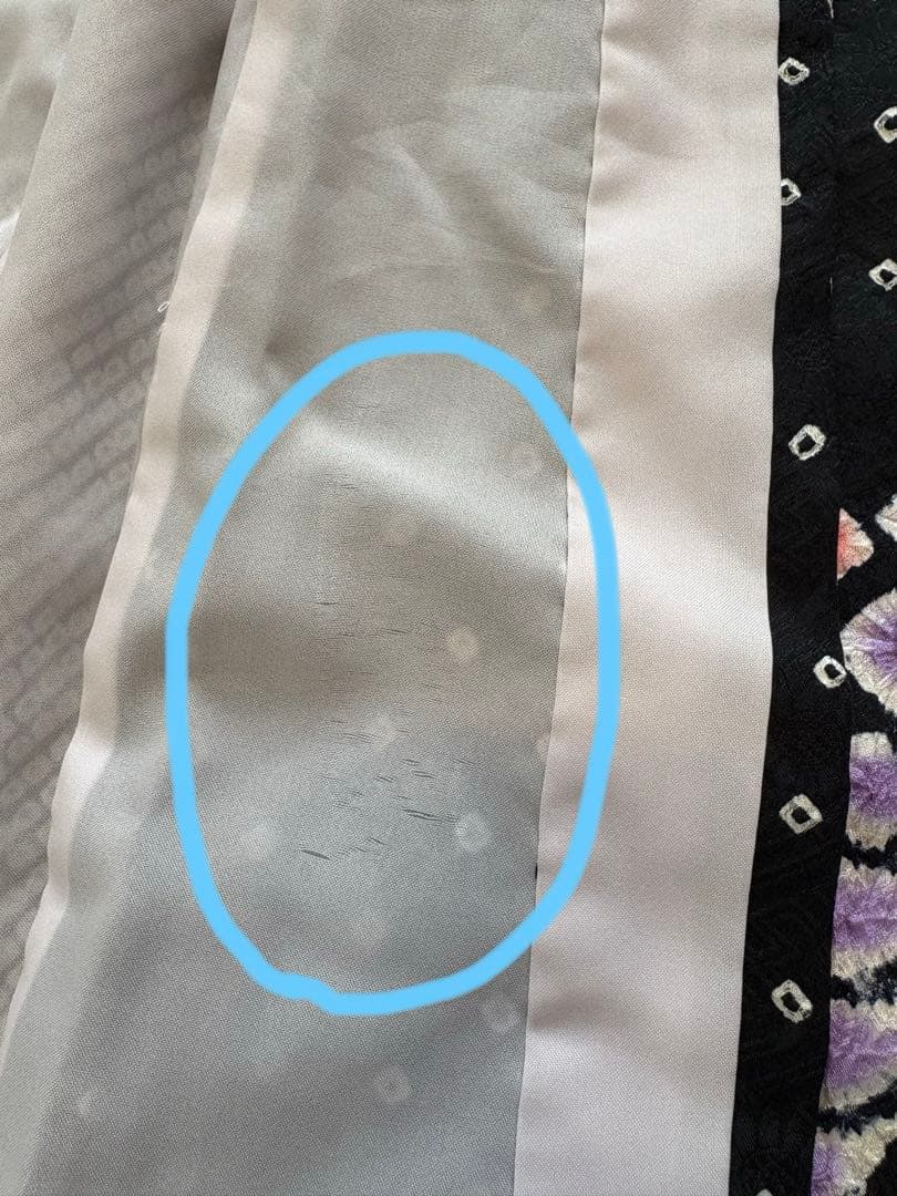 七五三　7歳　四つ身　着物　正絹　総絞り