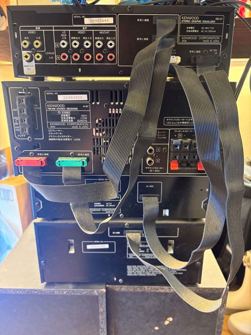 【レトロ音響】KENWOOD コンポセット 5点＋スピーカー＋リモコン