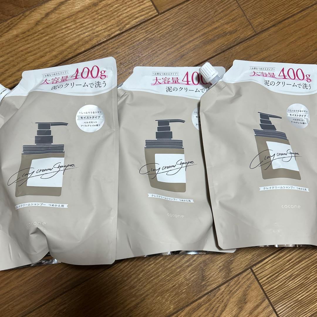 ココネ シャンプー ポンプ式 400gリフィル本体1つ＋詰め替え3つ