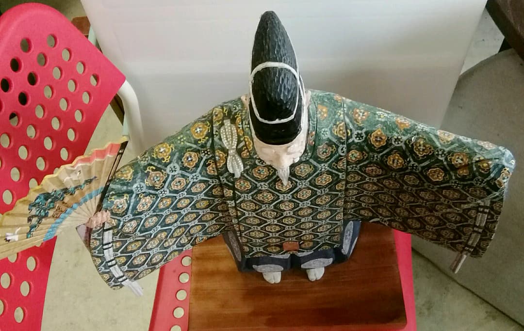 近藤廣運　　豪華木彫手彩色　能舞い人形