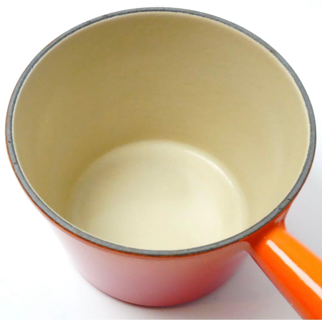 【美品】LE CREUSET　ウィンザーポット　オレンジ　16cm