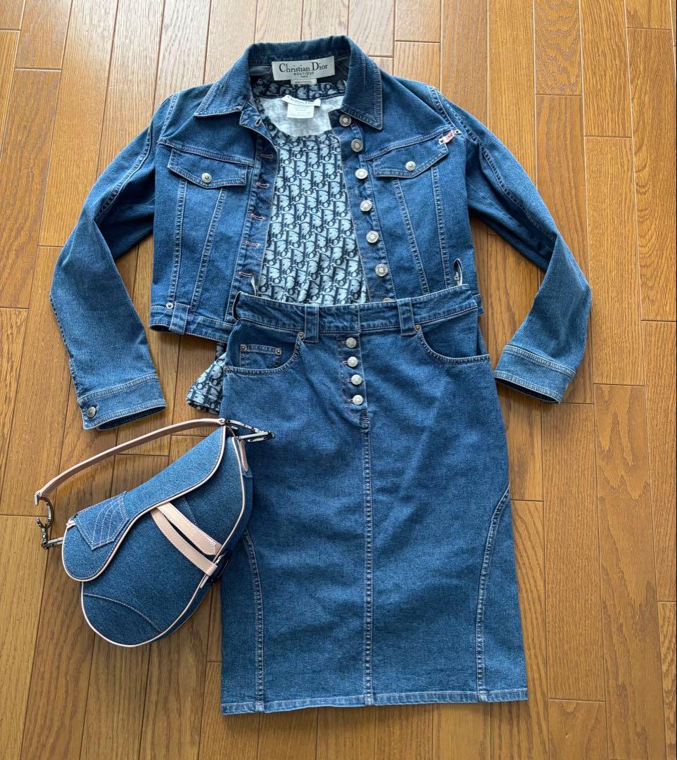ビンテージ　ディオール　デニムバック　ガリアーノ期