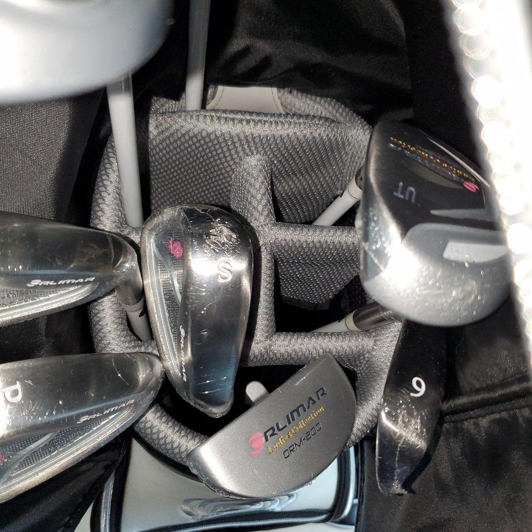 ⭐レディースORLIMARキャディバッグ、ゴルフクラブ未開封ラップ付き8本セット