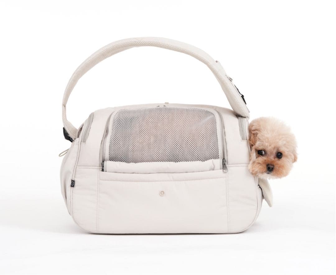 SSOOOK 犬用キャリーバッグ ベージュ Ｓサイズ(右)