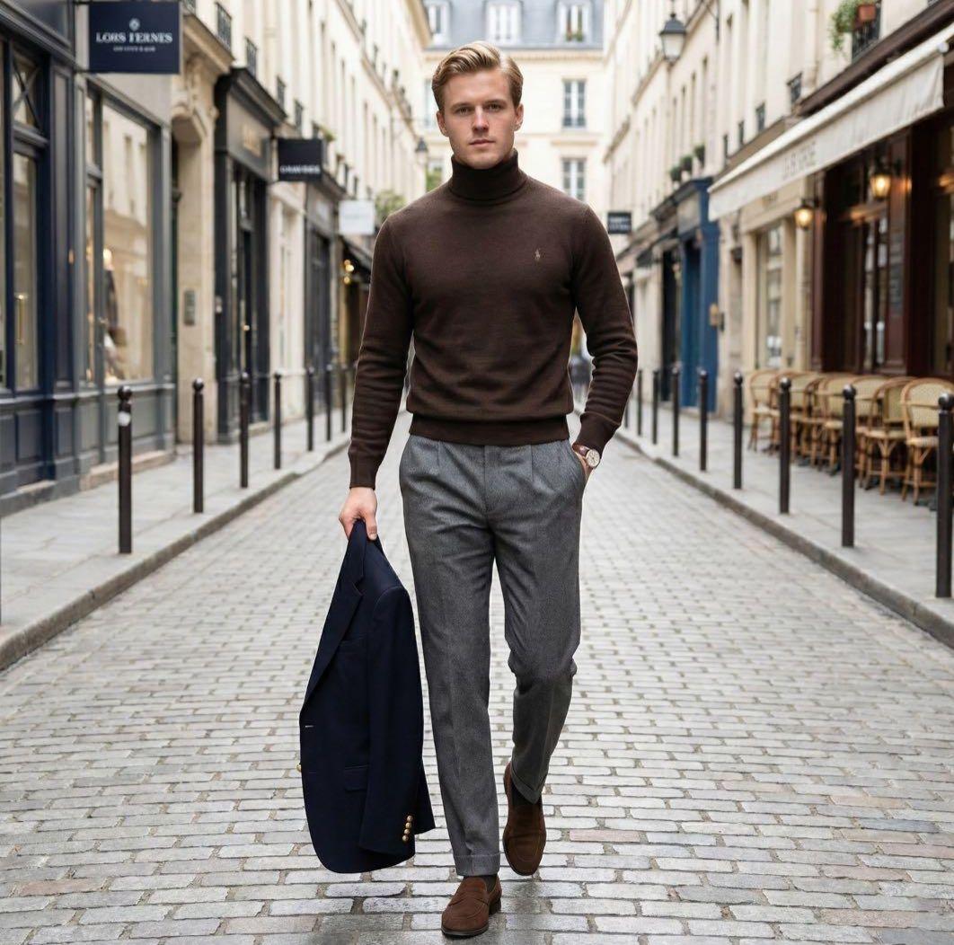 極美品　Polo Ralph Lauren　タートルネック セーター　現行　茶