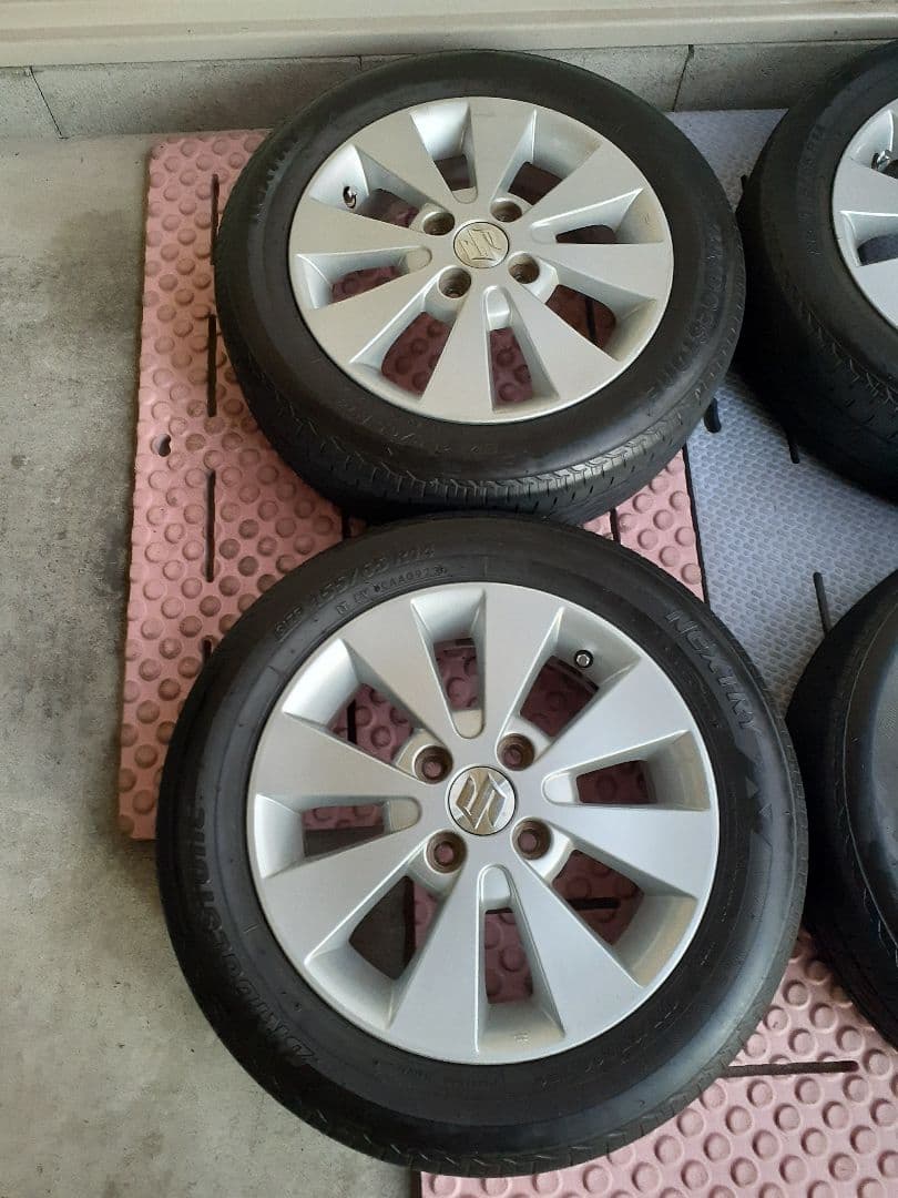 スズキ 155/65r14 アルミホイールタイヤ4本セット　送料込み