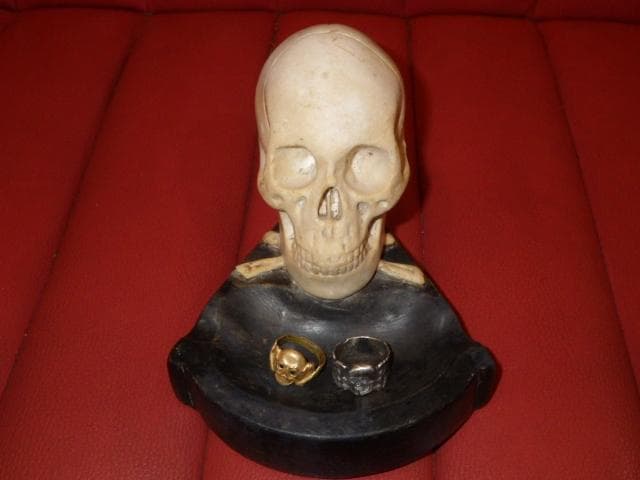 ビンテージ★スカル★灰皿★ドクロ★ガイコツ★アート★置物★小物入れ★髑髏★骸骨