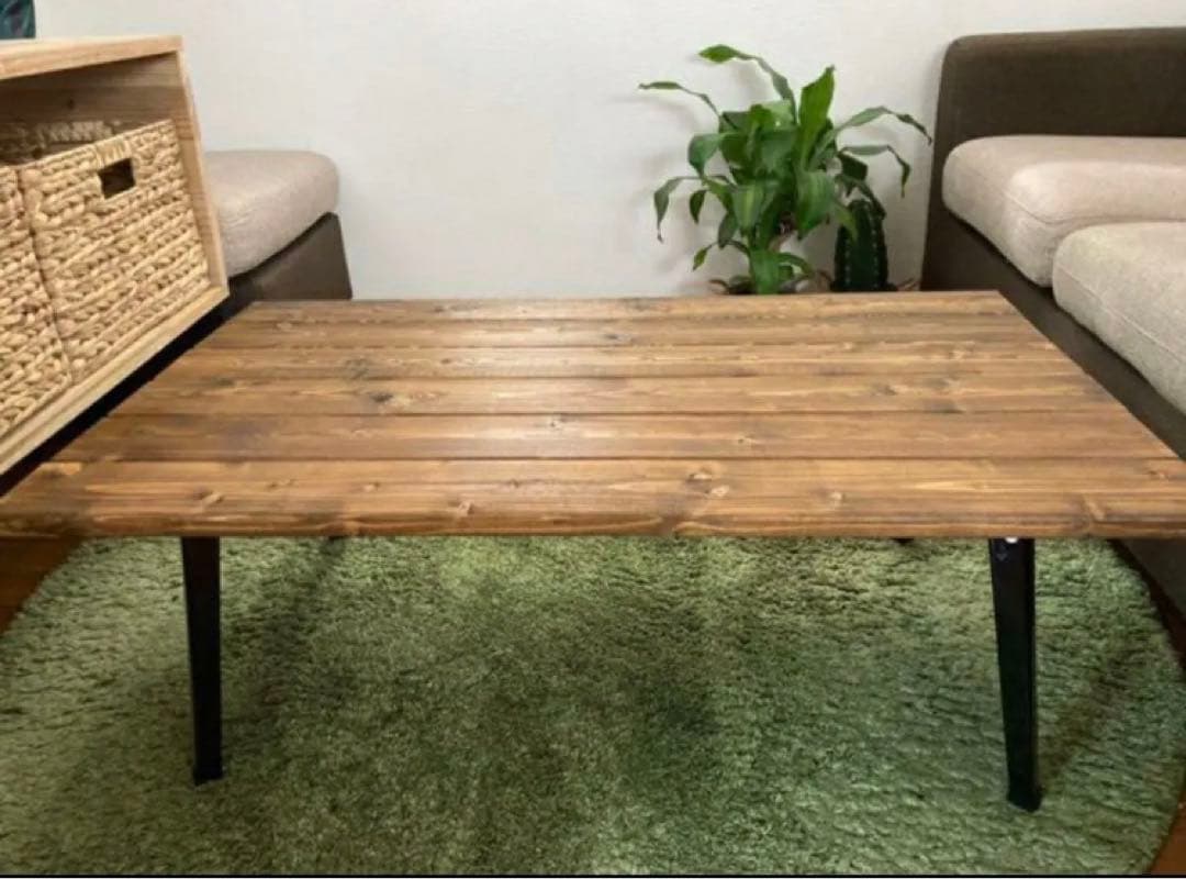 ウォルナット　収納　折りたたみ　センターテーブル