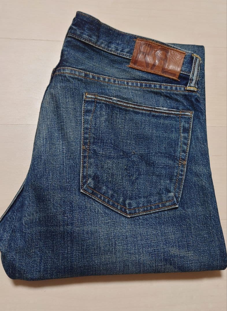 【極美品】RRL(ダブル アールエル) ユーズド加工ジーンズW32L32