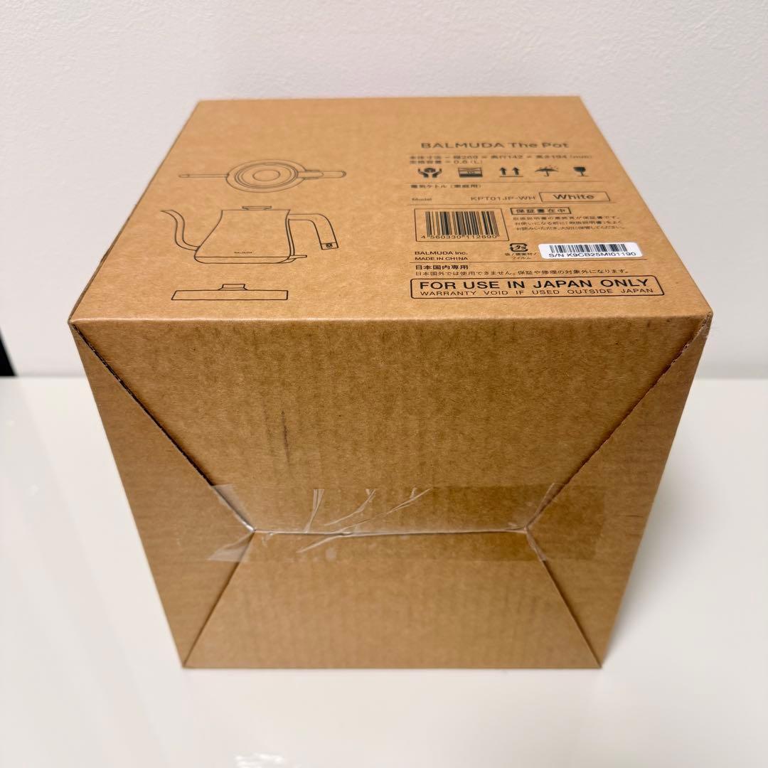【新品/未開封 2026年1月入手】バルミューダ電気ケトル KPT01JP-WH